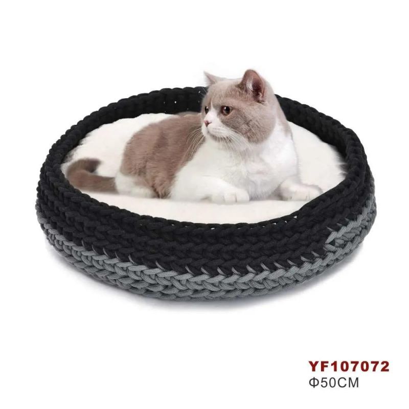 Petstar Pet Soft Plush Round Handmade Weave Cat Dog Bed