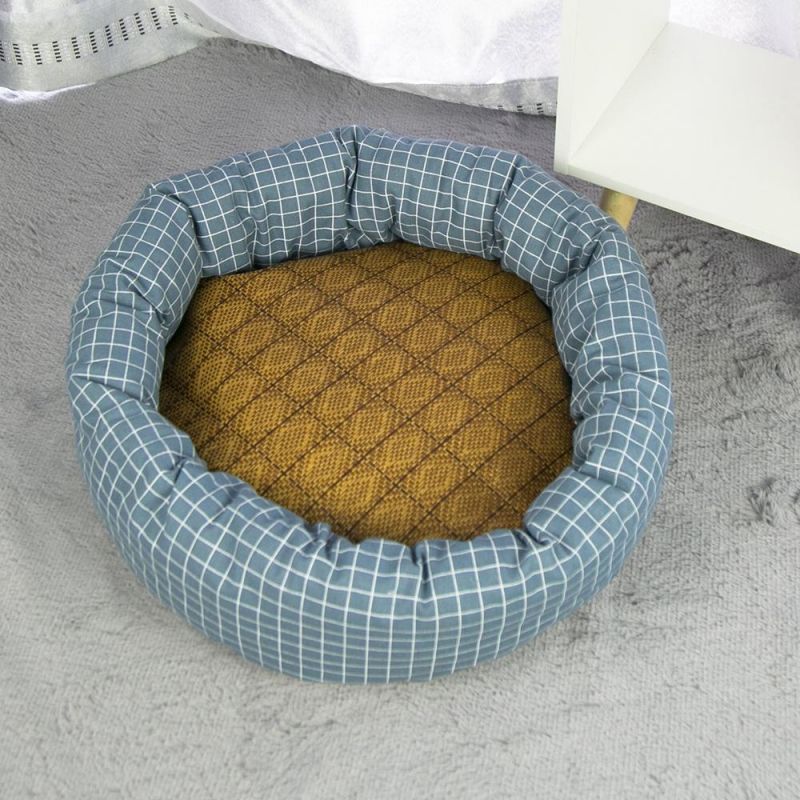 Hot Selling Comfortable Linen Fabric Pet Bed Pet Dog Soft Warm Mat Bed Pad for Dog Cat