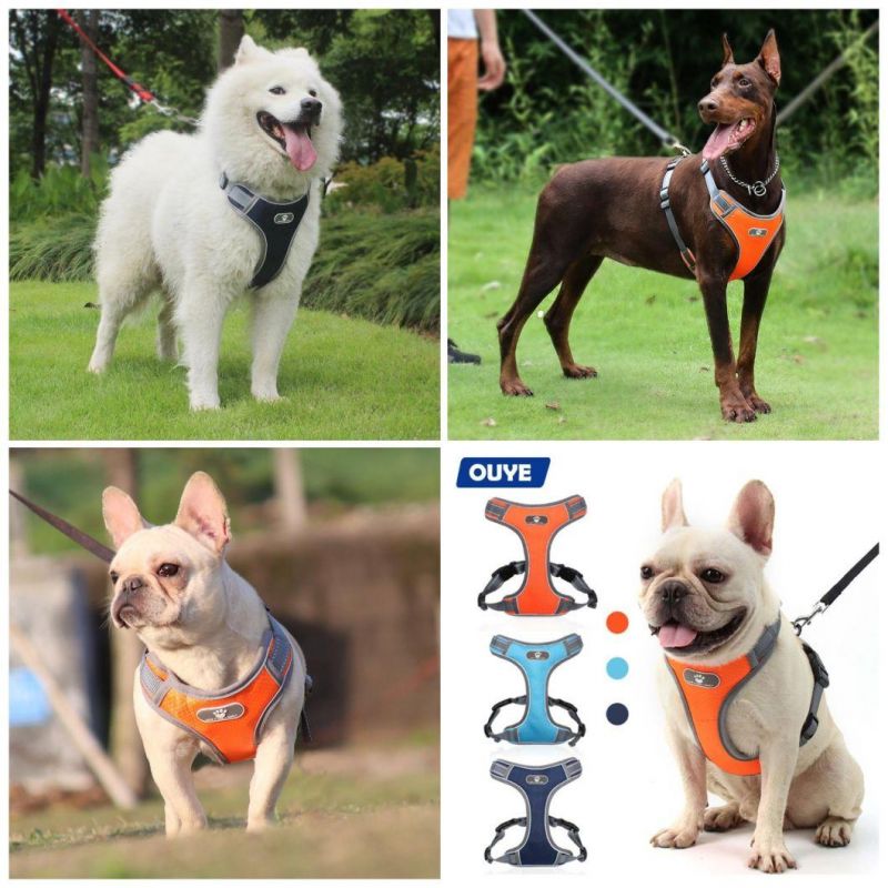 Customized Quality Adjustable Connection Buckle Reflective Outdoor Vest Dog Accessories Apparel Pet Chest Strap Clothes