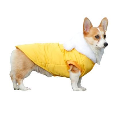 Dog Products, Dog Fleece Hoodie, Windproof Waterproof Dog Coat Fleece &amp; Cotton Lined Warm Dog Jacket, Cold Weather Pet Apparel Clothes Vest
