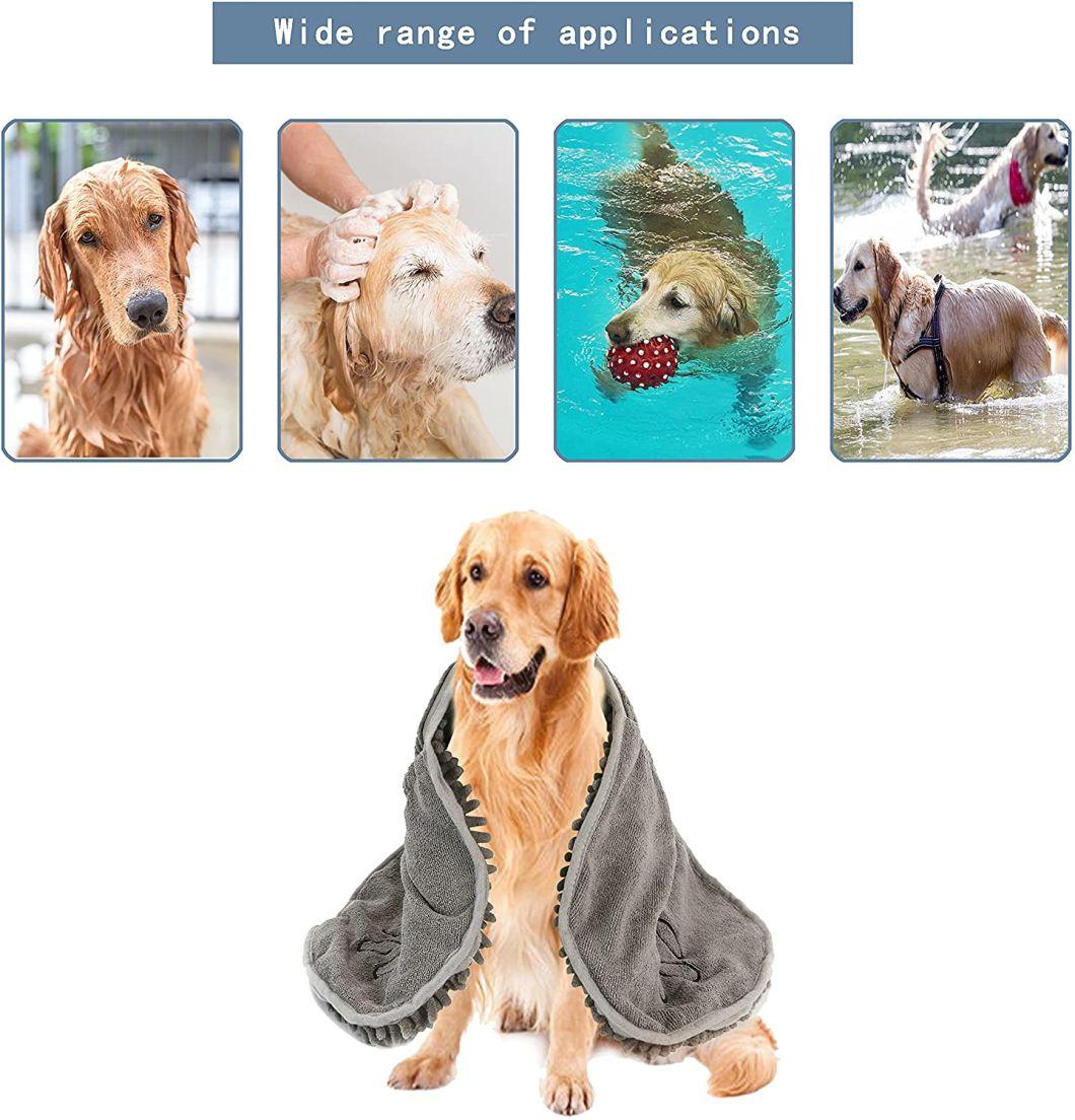 Cleaning Grooming Pets Big Best Hand Fast Absorb Pocket Drying Supper Absorbent Towels Microfiber Cat Bath Pet Dog Towel