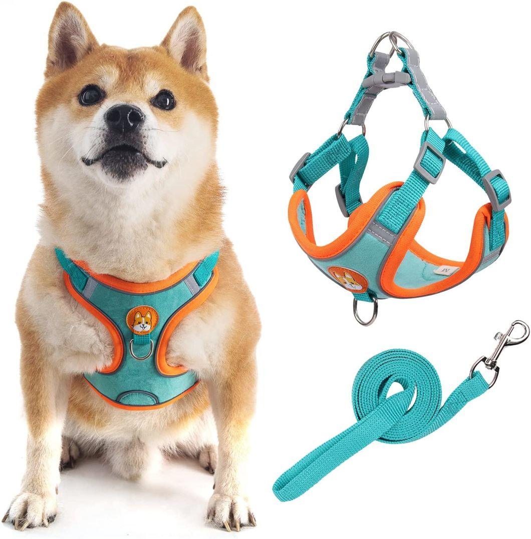 New Reflective Dog Harness for Small Dogs and Cat Escape Proof Pet Harness Set