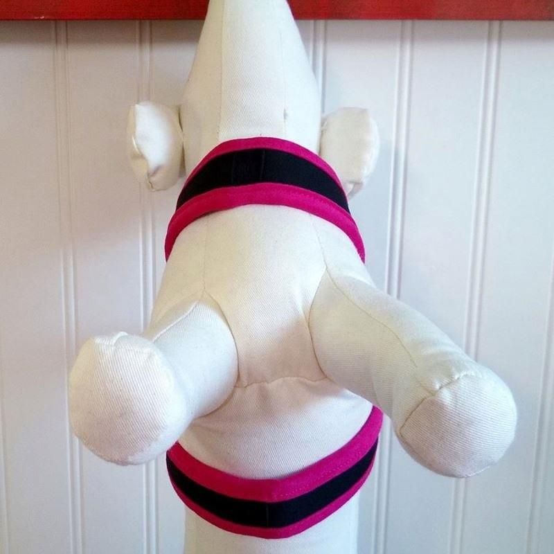 Simple Easy on Reflective Strip Pink Color Neoprene Dog Harness