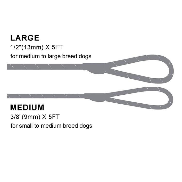 Adjustable Loop Reflective Mountain Climbing Dog Rope Leash