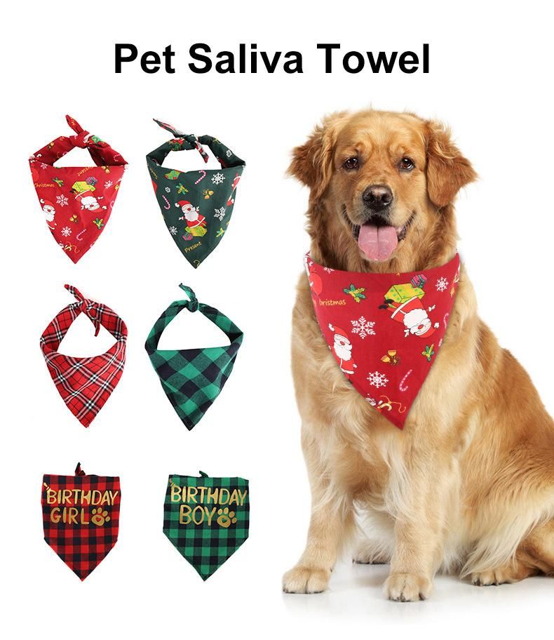 Wholesale Summer Christmas Holiday Triangle Bibs Dog Cat Pet Bandana