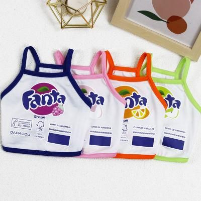 Pet Clothes Dog Spring and Summer Thin Cat Clothes Pet Clothes 2022 New Trend Soda Short Board Sling Wholesale