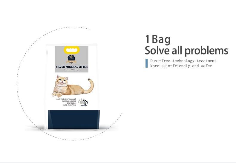Silver Mineral Cat Sand Pet Product
