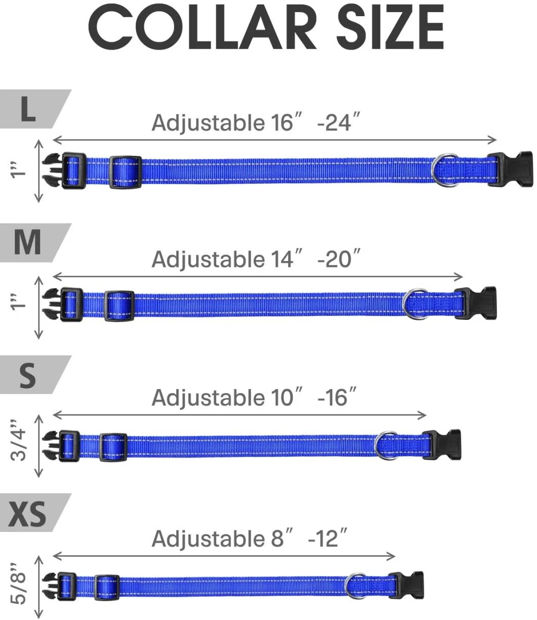 Highly Reflective Quick Release Nylon Dog Collar