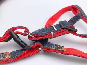 Red Jeans&#160; Back Traction Rope Full Range Pet Products Soft Nylon Rope Dog Leashes Pup Lead for Dog&#160;