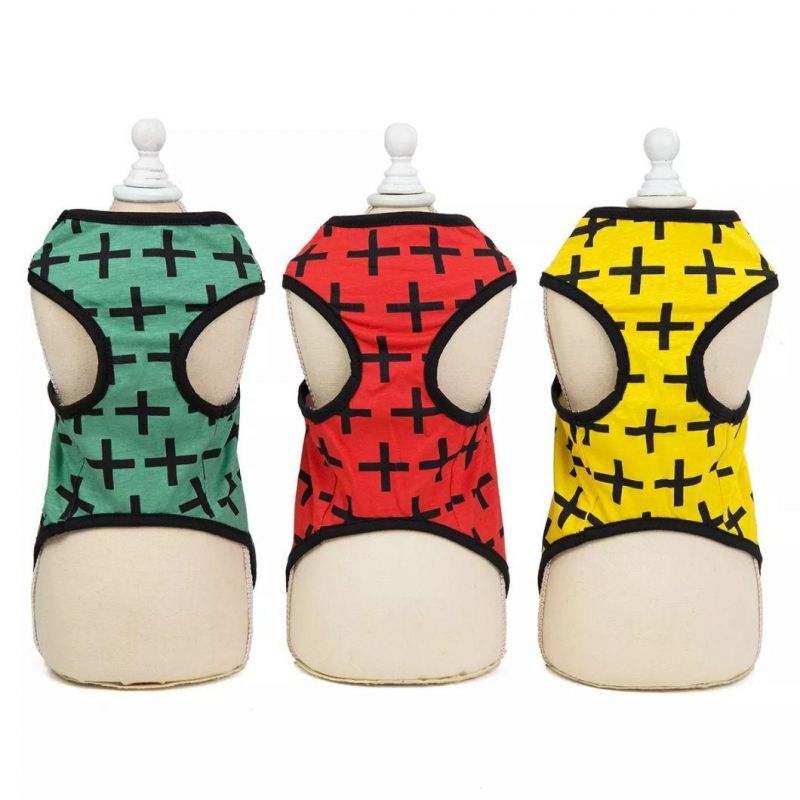 Spring and Summer Colorful Stripe Pet Vest Accessories New Pet Clothes