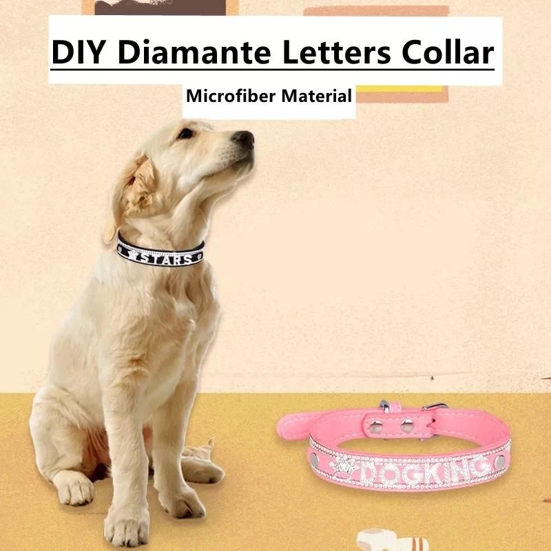 Hot Sale DIY Name Letters Rhinestone Dog Collar