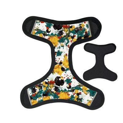 Hot Selling Cute Reversible Dog Harness Walking Halter New Custom Logo Printed Sport Dog Harness Set with Pet Collar Leash