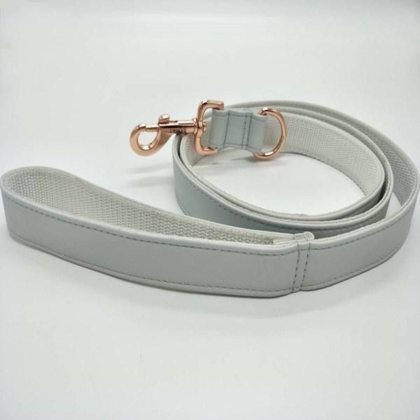 Rose Gold Hardware Durable Leather Dog Leash