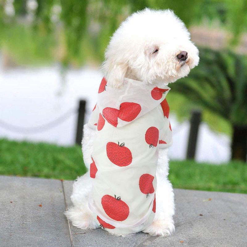 Wholesale Fashion Waterproof Hooded Dog Clothes Pet Large Dog Raincoat