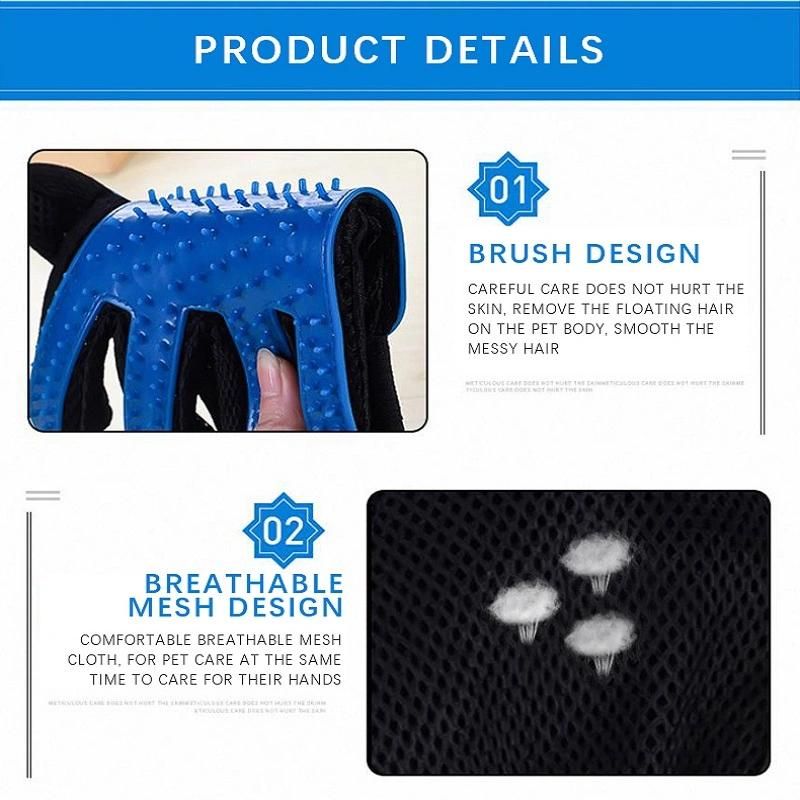 Pet Grooming Brush Dog Silicone Washing Cleaner Glove