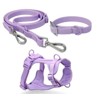 Soft Comortable Dog Harness with Waterproof Dog Collar and Leash Set