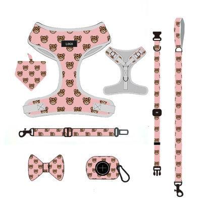 Ajustable Dog Vest Harness Padded Polyester Harnesses for Dogs Custom Pattern Pet Harness OEM Dog Supplies