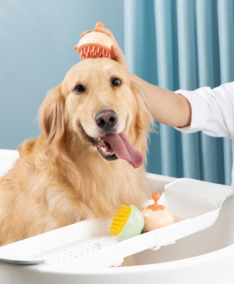 Amazon New Multi Pet Bathing Tool Plastic Hair Removal Cute Pet Batch Brush Series Pet Shower Brush