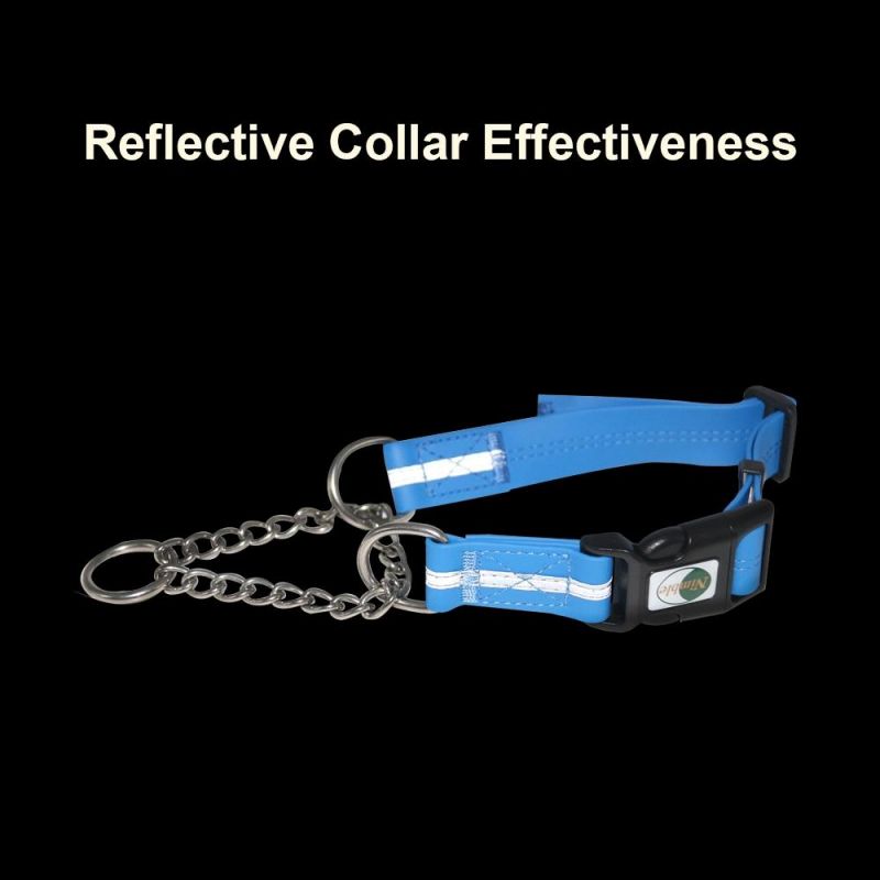 Hot Sale Martingale Dog Collars Adjustable Plain Color P-Choke Chain Pet Dog Training Collar