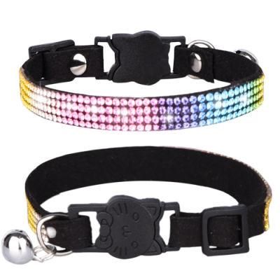 Pet Collar Rhinestone Cat Collar with Bell