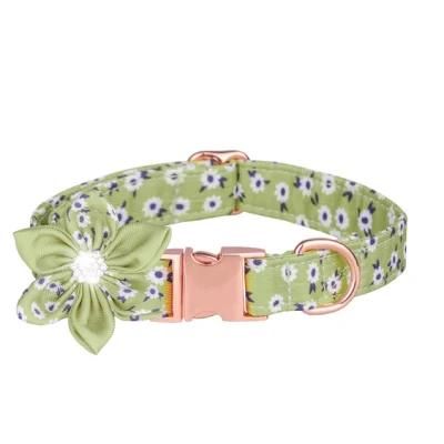 Rhinestone Hexapetalous Pet Collar for Girl Dog