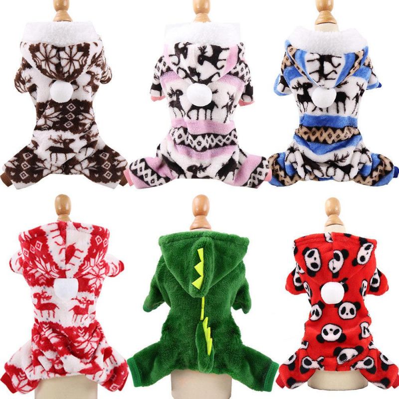 for Tiny Small Medium, Dogs Puppy Pet Fall Soft and Warm Flannel Fashionable Four Feet Dog Cloth