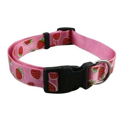 New Design Custom Silkscreen Printed Nylon Pet Dog Collar