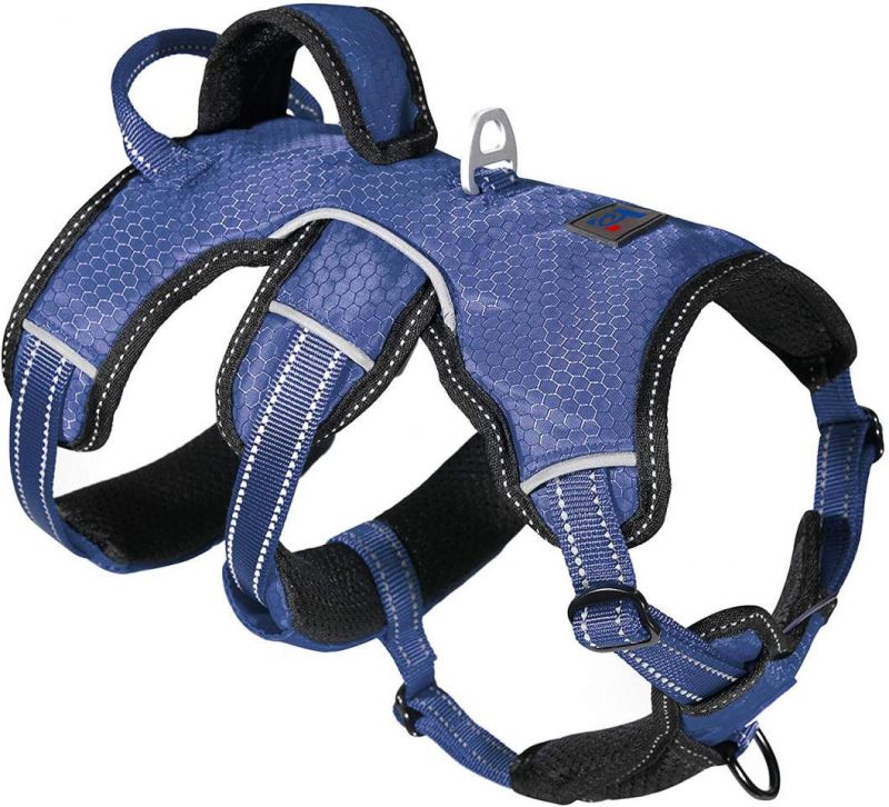 Dual Escape Proof Padded Dog Harness for Comfortable with Handle Dog Lift Harness