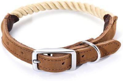 Premium Cotton Rope Dog Collar with Sturdy Metal Accessory