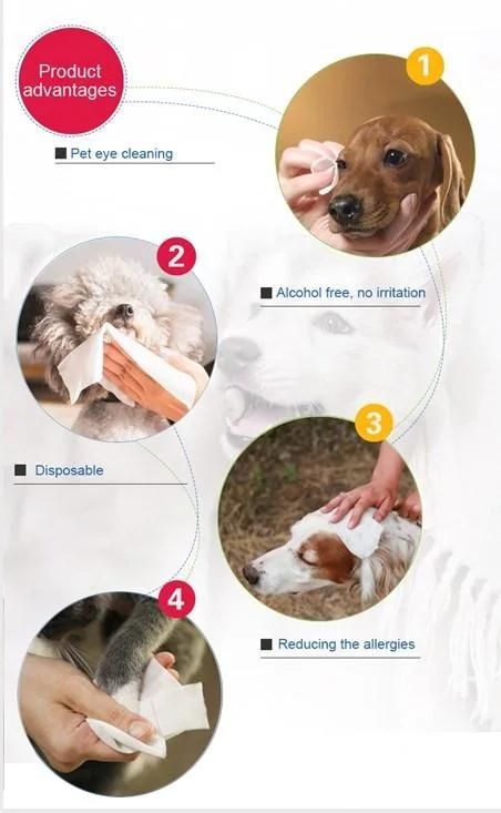 30PCS Hypoallergenic Customized Fragrance Pet Cleaning Wet Wipes Grooming Products