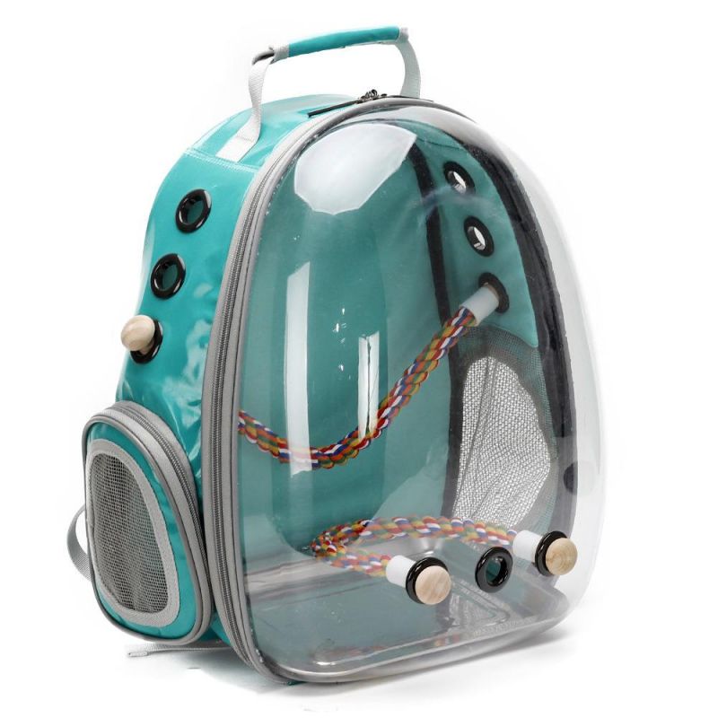 Waterproof Parrot Cage Outdoor Backpack Pet Carrier PVC Transparent Colorful Outdoor Pet Products