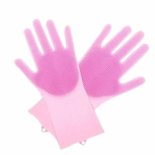 Reusable Dishes Car Bathroom Washing Pet Bathing Gloves  Silicone Washing Glove