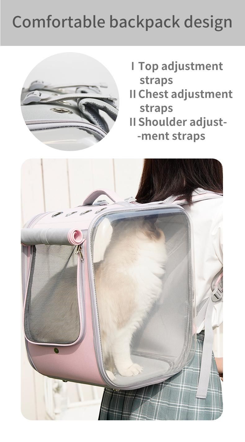 Wholesale Fashion Luxury Breathable Backpack Bag Cat Pet Carrier Dog Products