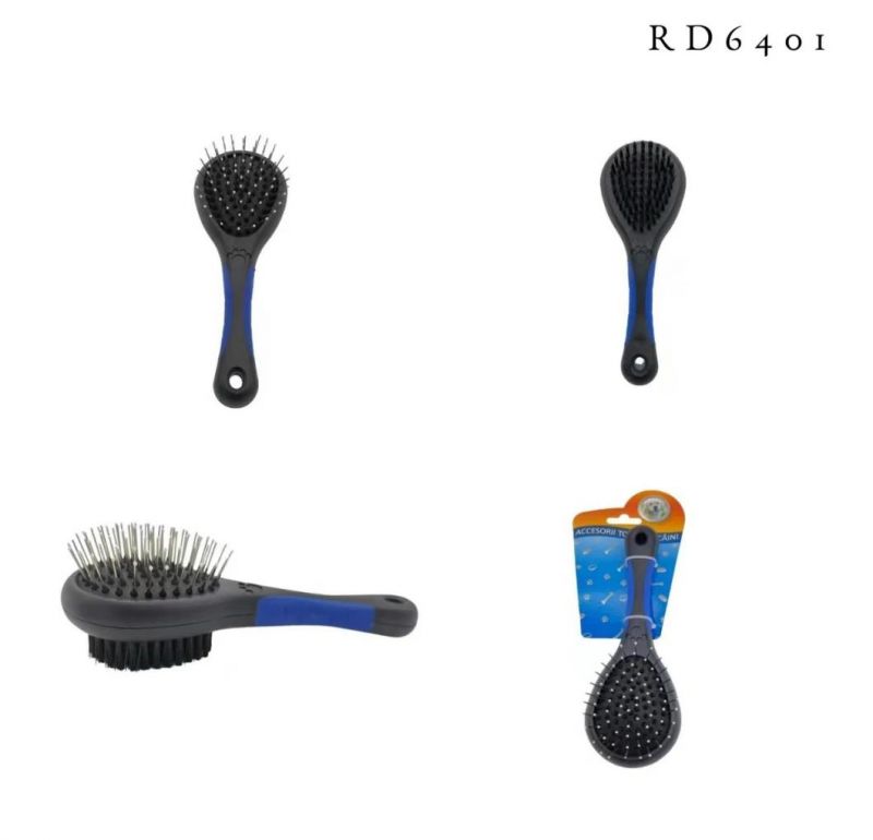 Hot Selling Dog Pet Products 2 Sided Dog Grooming Brush Pet Comb Blue-S