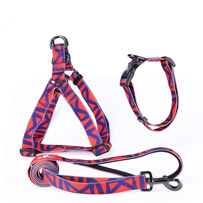 Rainbow Jacquard Weave Pet Accessories Dog Leash Dog Product