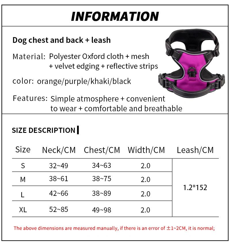 New Design Color Buckles Neoprene Neck Wholesale Dog Harness Vest Design Custom Adjustable Dog Harness