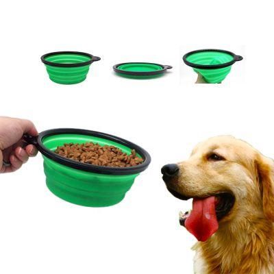 Foldable Silicone Pet Water Collapsible Portable Dog Bowl