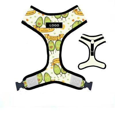 Amazon Hot Sell Customized Pattern Dog Harness Cute Mesh Comfortable Vest