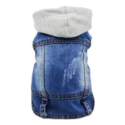 Pet Clothes Dog Jeans Jacket Cool Blue Denim Coat Small Medium Dogs