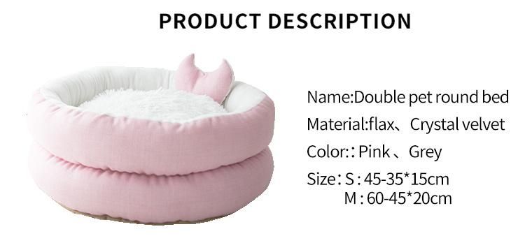 Wholesale High Quality House Modern Round Designer Soft Fluffy Plush Cheap Pet Supplies Dog and Cat Bed Nest