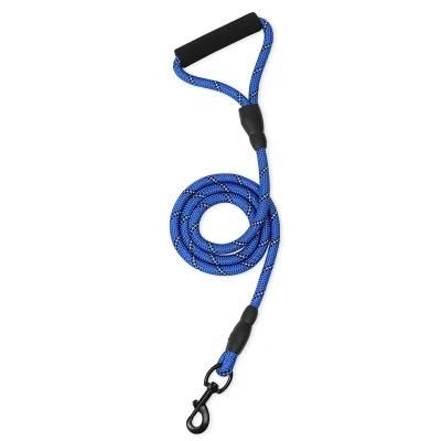 Heavy Duty Reflective Nylon Strong Durable Rope Dog Leash with Comfortable Padded Handle