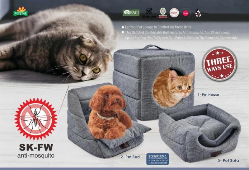 Anti-Mosqutito Mosquito Repellent Cat Cave Dog Pet Sofa Bed House