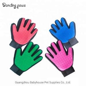 Stock Available Newest Design Five Finger Silicone Bath Hair Removal Dog Grooming Glove