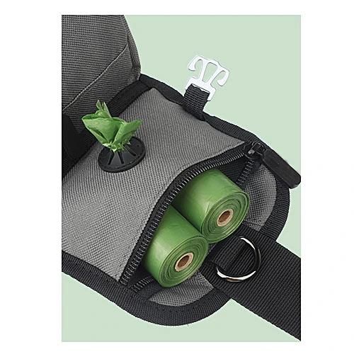 Dog Treat Pouch for Training-Built in Poo Bag Dispenser with Hidden Water Bottle