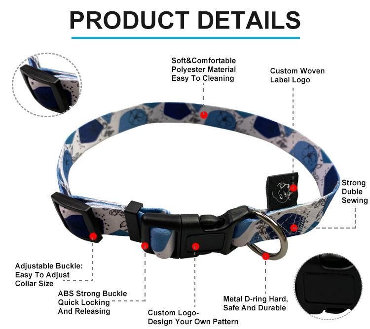 Customized Adjustable Multi-Design Pattern Soft Pet Products Dog Harness Set