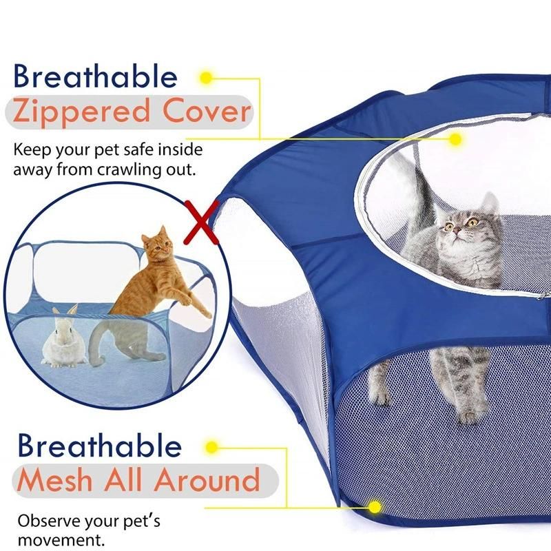 Folding Small Pet Fence Outdoor Indoor Game Exercise Crawling Small Animal Tent