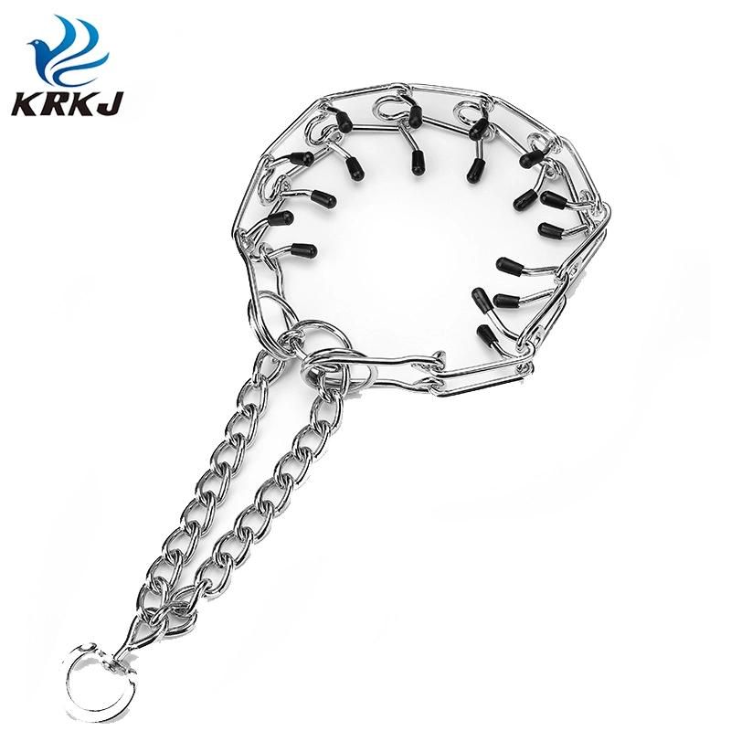 Multilayer Plating Anti-Corrosion Big Dog Training Iron Metal Choke Chain Collar with Spikes