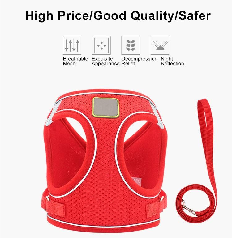 Breathable Mesh Nylon Dog Harness Pattern Strap Soft Walk Best Pet Dog Harness