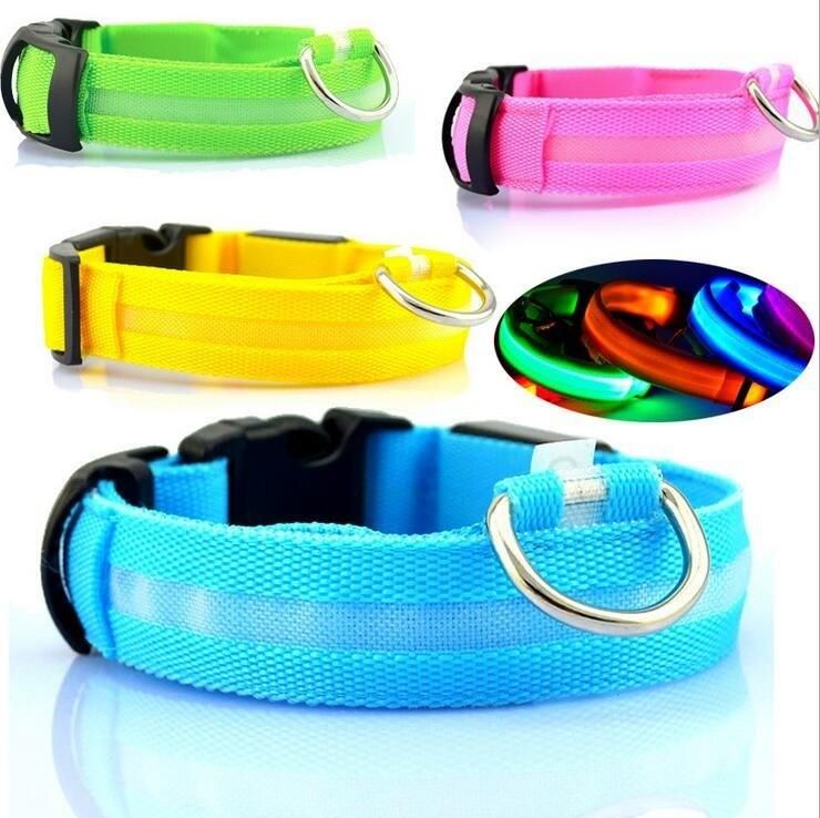 Hot Safety Pet Collar Lighted up Nylon LED Dog Collar Dog Products