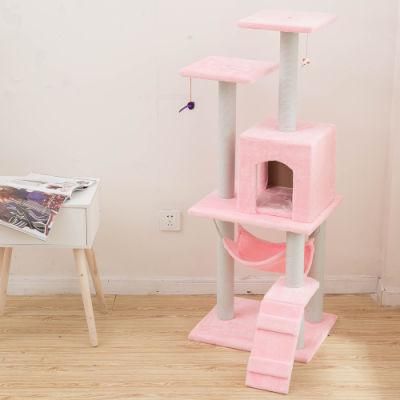 Hot Selling Accessories Various Customized Single Column Sisal Rope Scratching Resistant Cat Tree